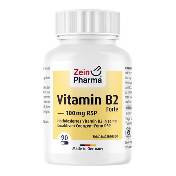 Витамин Б2 VITAMIN B2 FORTE 100 mg bioaktives R5P Kapseln 90 шт Zein Pharma Витамин Б2 VITAMIN B2 FORTE 100 mg bioaktives R5P Kapseln 90 шт Zein Pharma